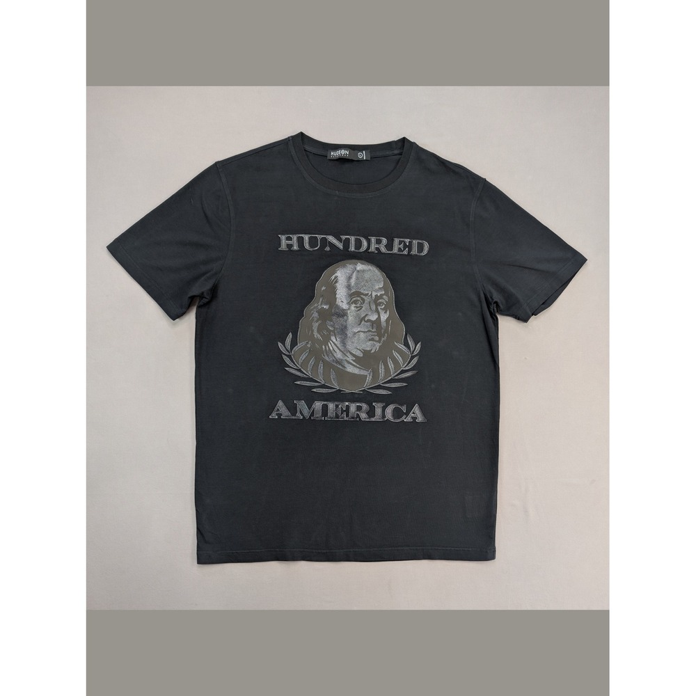 Hudson Outerwear Hundred America Benjamin Franklin Applique Graphic Tee L
